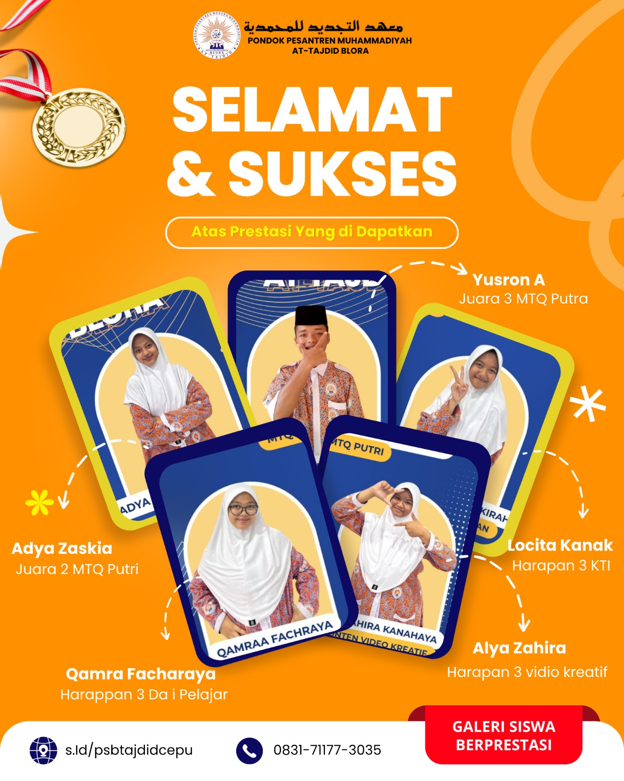 Siswa-Siswi SMA At Tajdid Ukir Prestasi Gemilang di Lomba MAPSI SMA Kab. Blora 2026